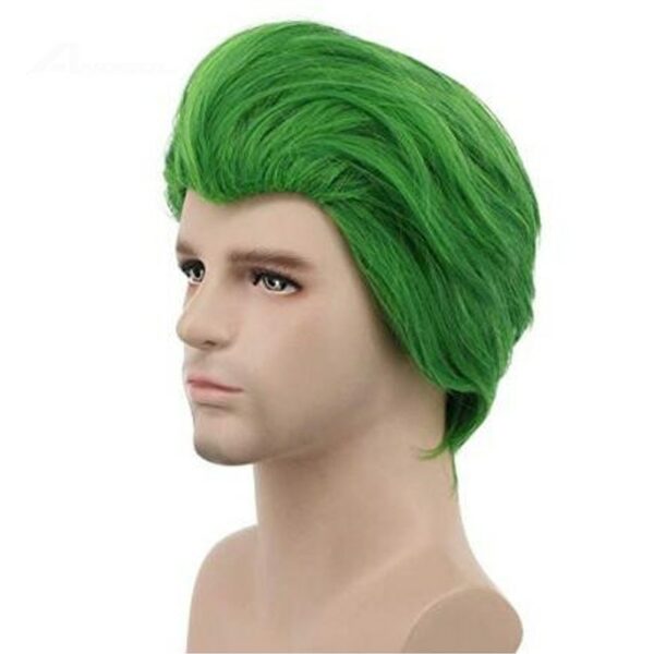 Buste de mannequin homme avec une perruque courte verte