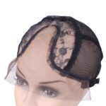 Bonnet en maille en forme Lace Front V pour perruque avec sangle élastique au dos