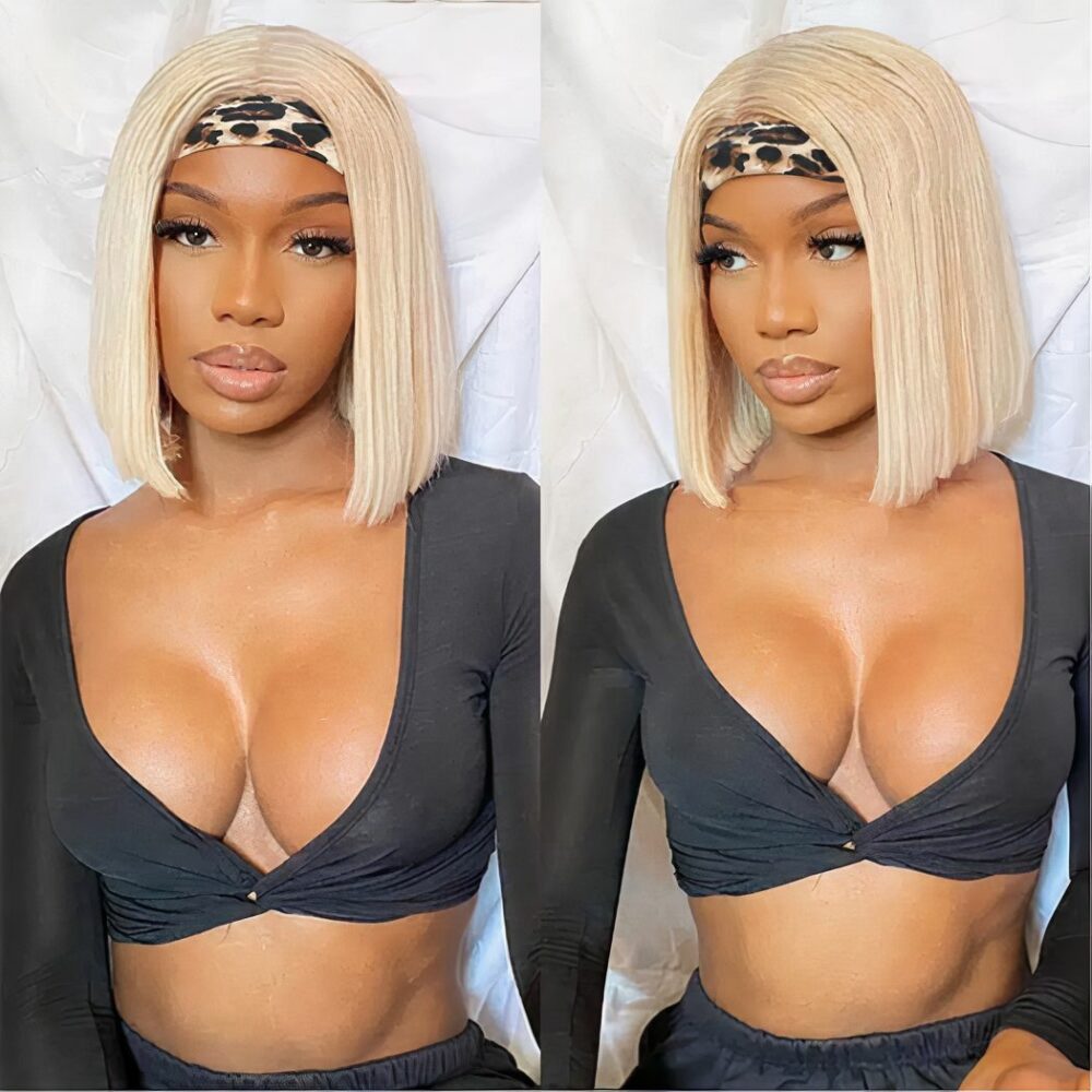 Perruque Bandeau Cheveux Courts Lisses En Cheveux Naturels 3