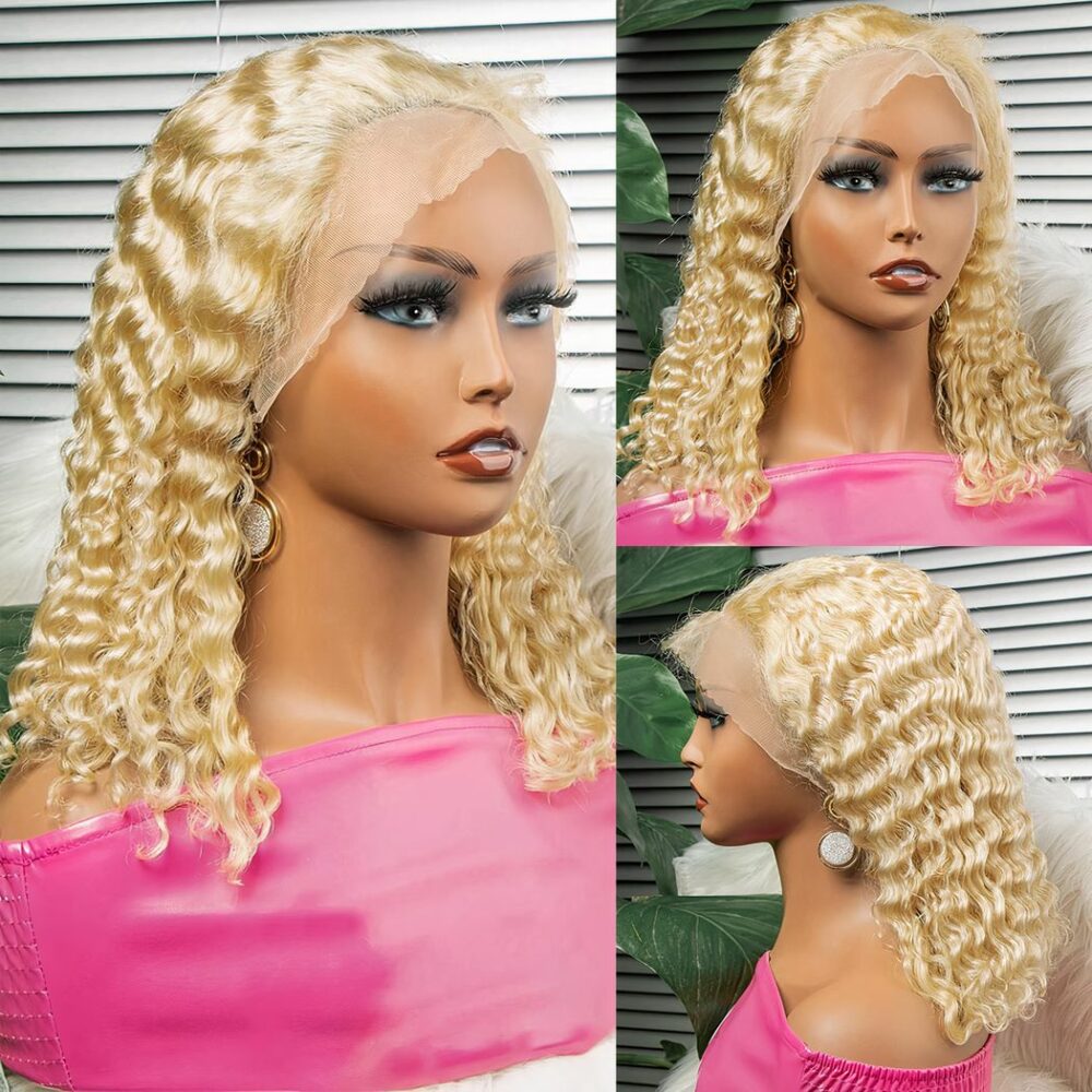 Perruque Blonde Mi Longue Et Bouclee 4