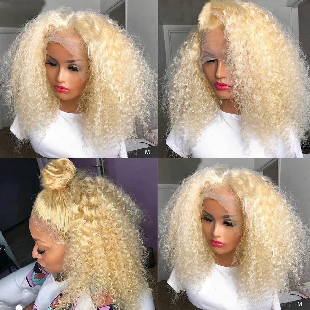 Perruque Blonde Mi Longue Et Bouclee 5
