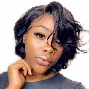 Perruque Bob Lace Front Wig Bresilienne A Cheveux Courts Et Lisses 5