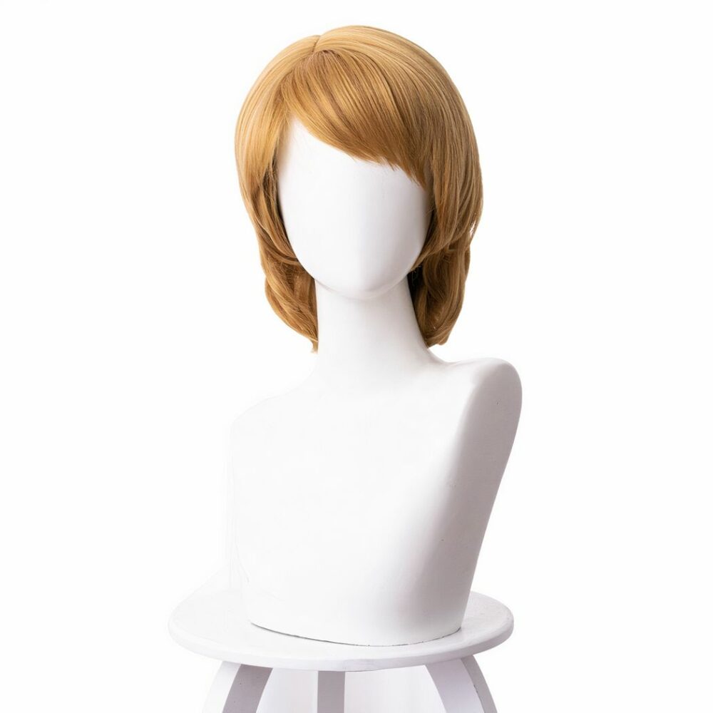 Perruque Cosplay Synthetique La Reine Des Neiges Elsa Anna Ou Kristoff Avec Bonnet De Perruque Blond 12 Pouces