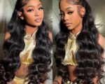 Perruque lace frontal sans colle, cheveux naturels pour femmes. Bonne qualité et très à la mode.