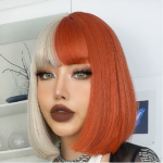 Perruque Mi Longue Blonde Et Rouge Pour Cosplay 2