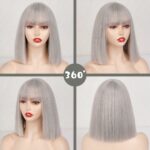 Perruque Mi Longue Gris Argente Pour Femme 47