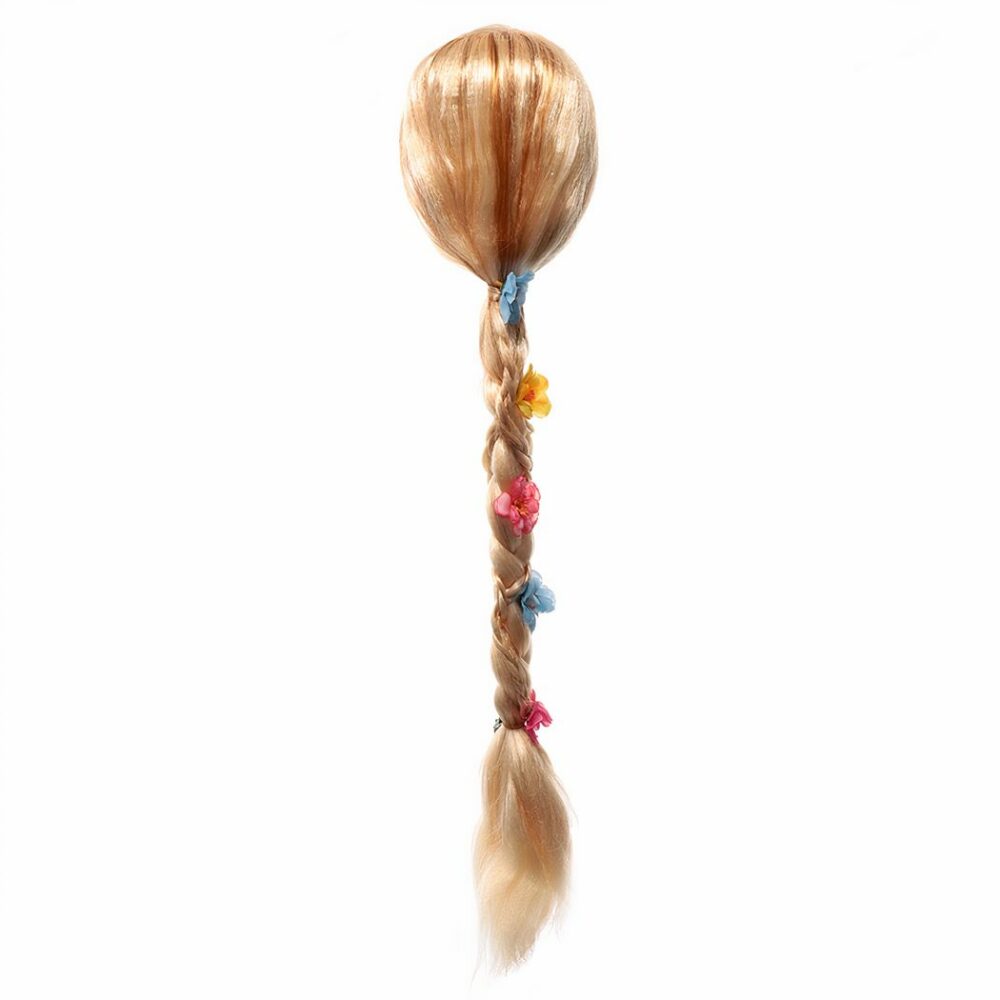 Perruque Raiponce Et Fleurs Pour Filles