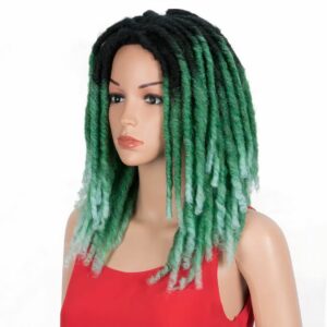 Perruque Synthetique 16 Pouces Avec Dreadlocks Tresses 8