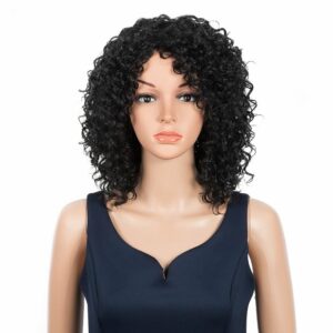 Perruque Synthetique Bouclee 16 Pouces Pour Femme 12